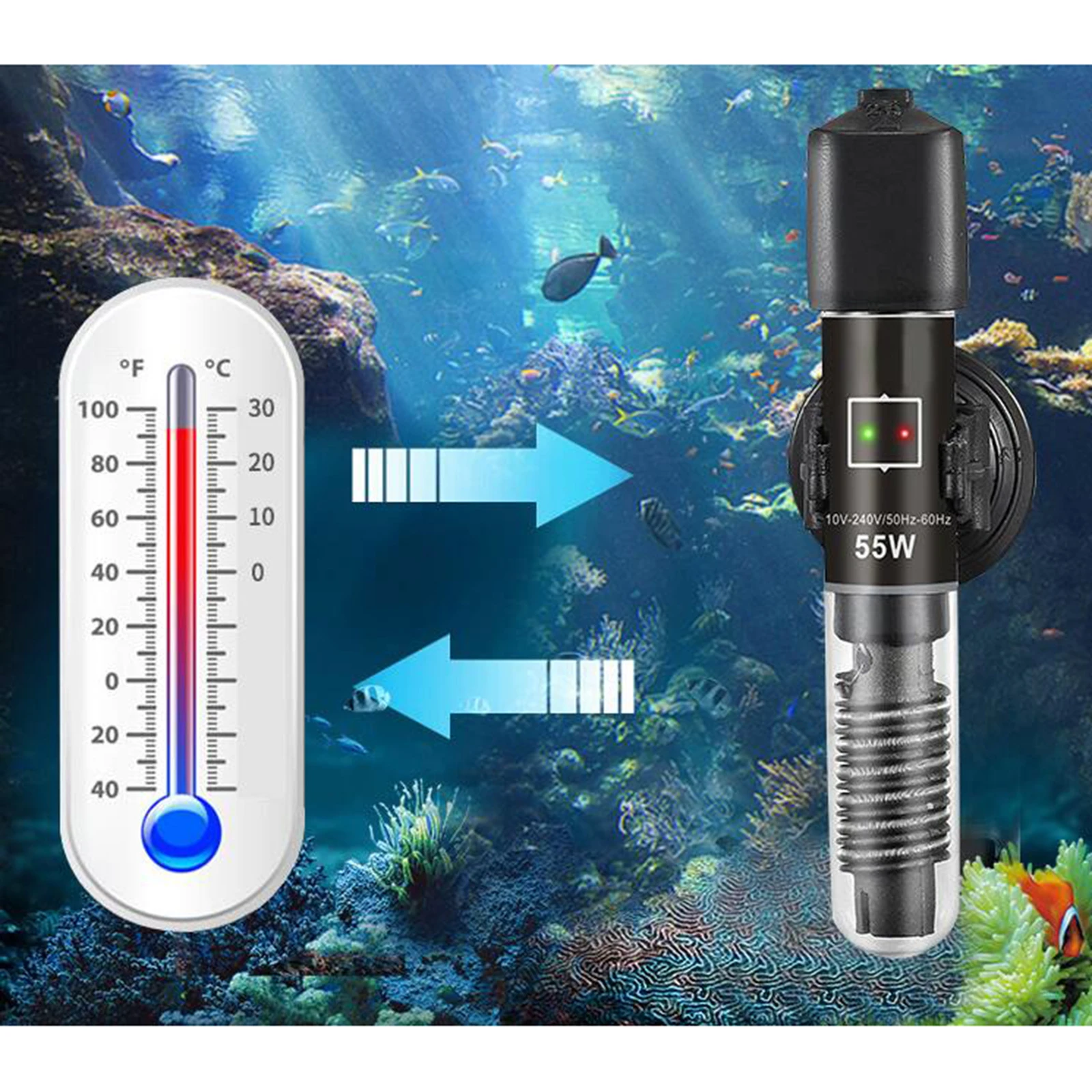 waterbestendig schieten Perforatie 25W/50W Aquarium Verwarming Staaf 26 Graden Vijver Warmte Staaf Voor  Zoutwater Zoetwater Schildpad Tanks Thermostaat mini Aquarium Heater| | -  AliExpress