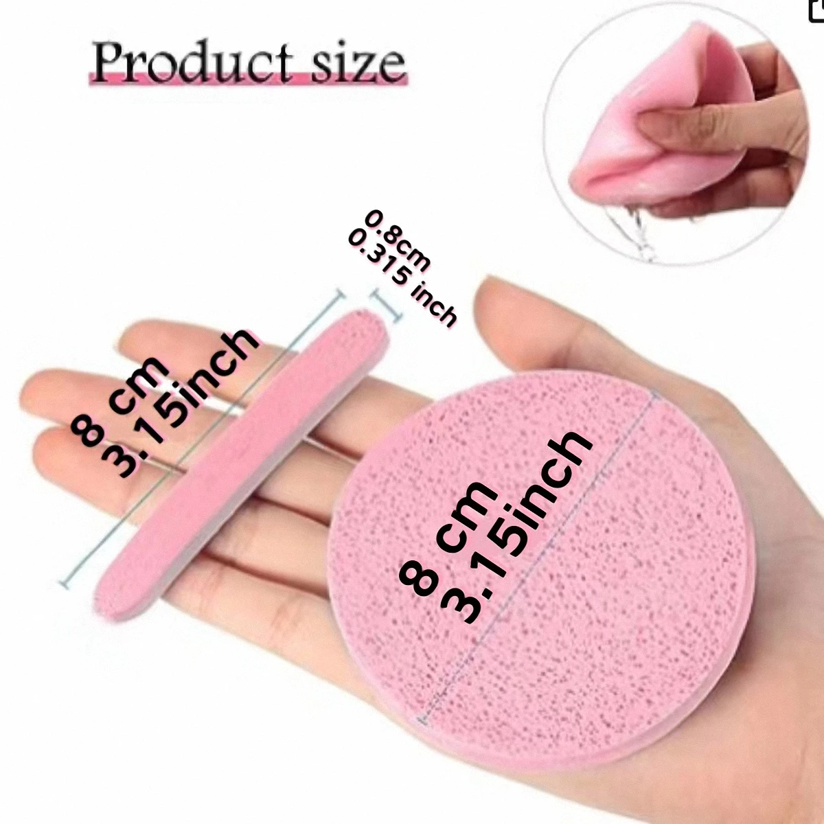 120 pcs/set Facial Sponge Compressed Face Cleansing Sponge Estheticians Compressed Makeup Facial Sponge Round Wash Face Sponges 3