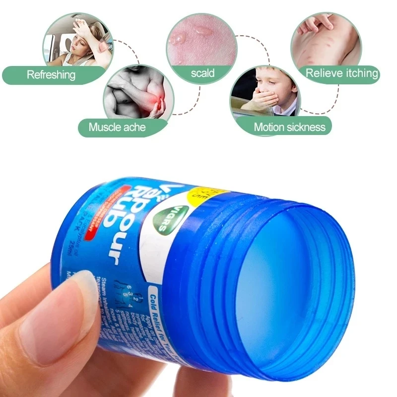 Vapour Rub White Cooling Balm Ointment For Anti Mosquito Headache Toothache Stomachache Dizziness Balm Oil