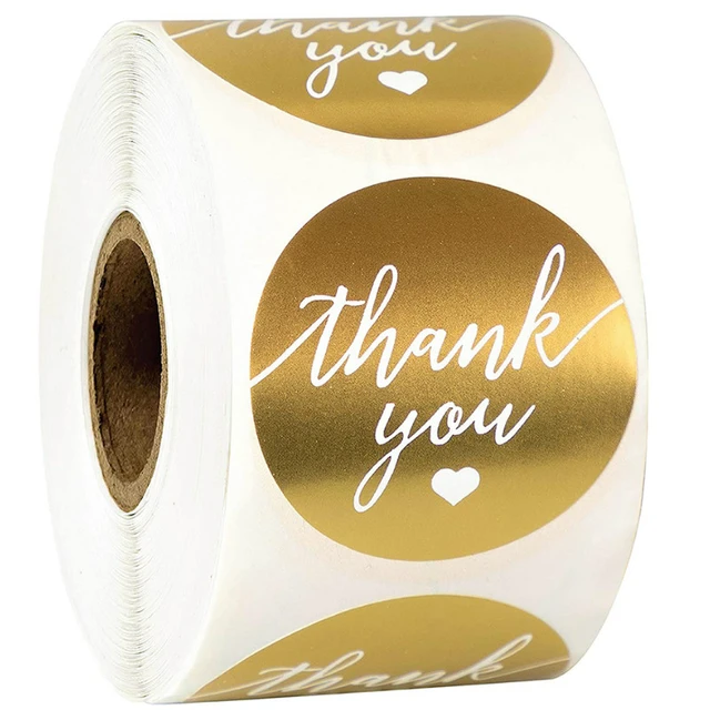 Gold Foil Round Circle Stickers - 1.5