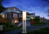 Outdoor Waterproof Path Light,L30cm L45cm Stainless Steel + White Acrylic Shade Outdoor Post Lamp,Rust-proof E27 Pillar Lighting 6