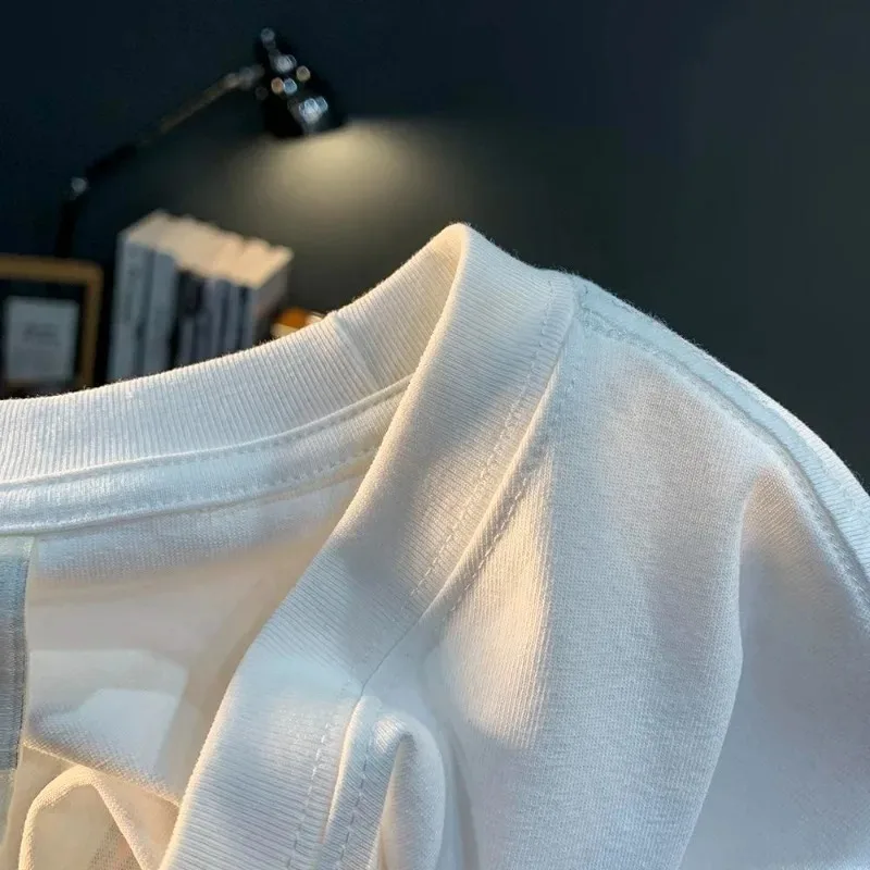 2025 혼다 자동차 및 오토바이 라이선스 편안한 면 소재 자동차 패턴의 세련된 캐주얼 여름 반팔 티셔츠