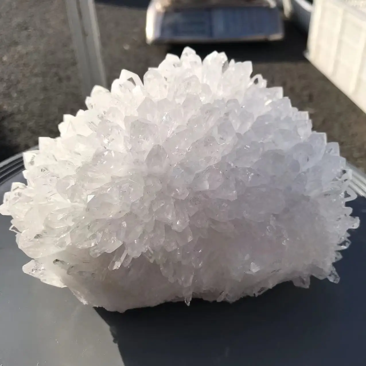 

Natural White Quartz Crystal Cluster, Reiki Healing Cluster Furnishing Articles Raw Ore Specimens Alleviate Fatigue Stone