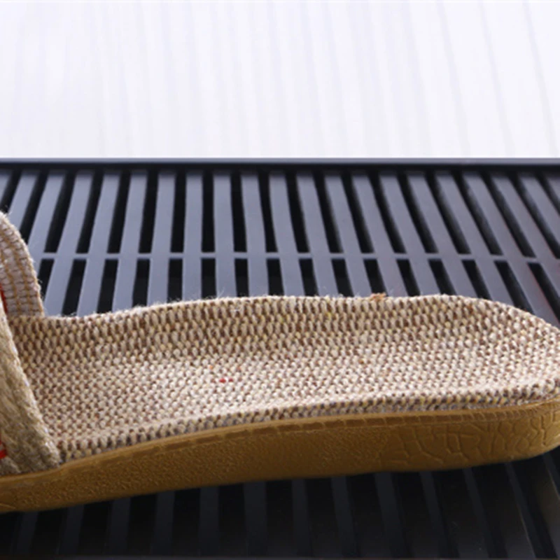 Summer Simples Styles Cotton Linen Home Couples Indoor Slippers Anti-slip Men's And Women's Thick Sole Slippers Zapatillas Mujer