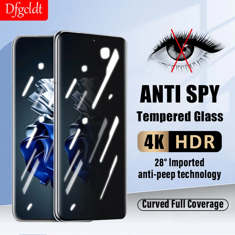 

Full Cover Privacy Screen Protector For Huawei P60 Art P50 P40 P30 Lite Nova 11 Ultra 10 9 8 Pro Y91 Y90 Anti Spy Tempered Glass