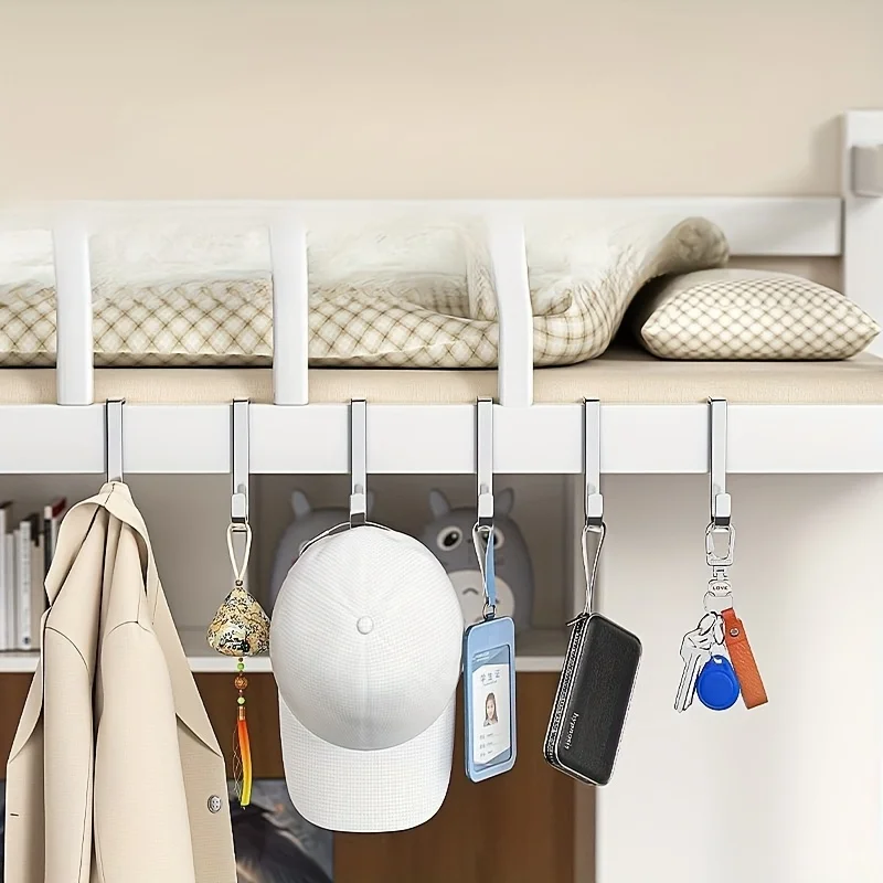 10PCS S-shaped Metal Double Hooks storage hook,door hook for Non Perforated Door Hooks in Cabinets Dormitories Kitchens Easy To Install