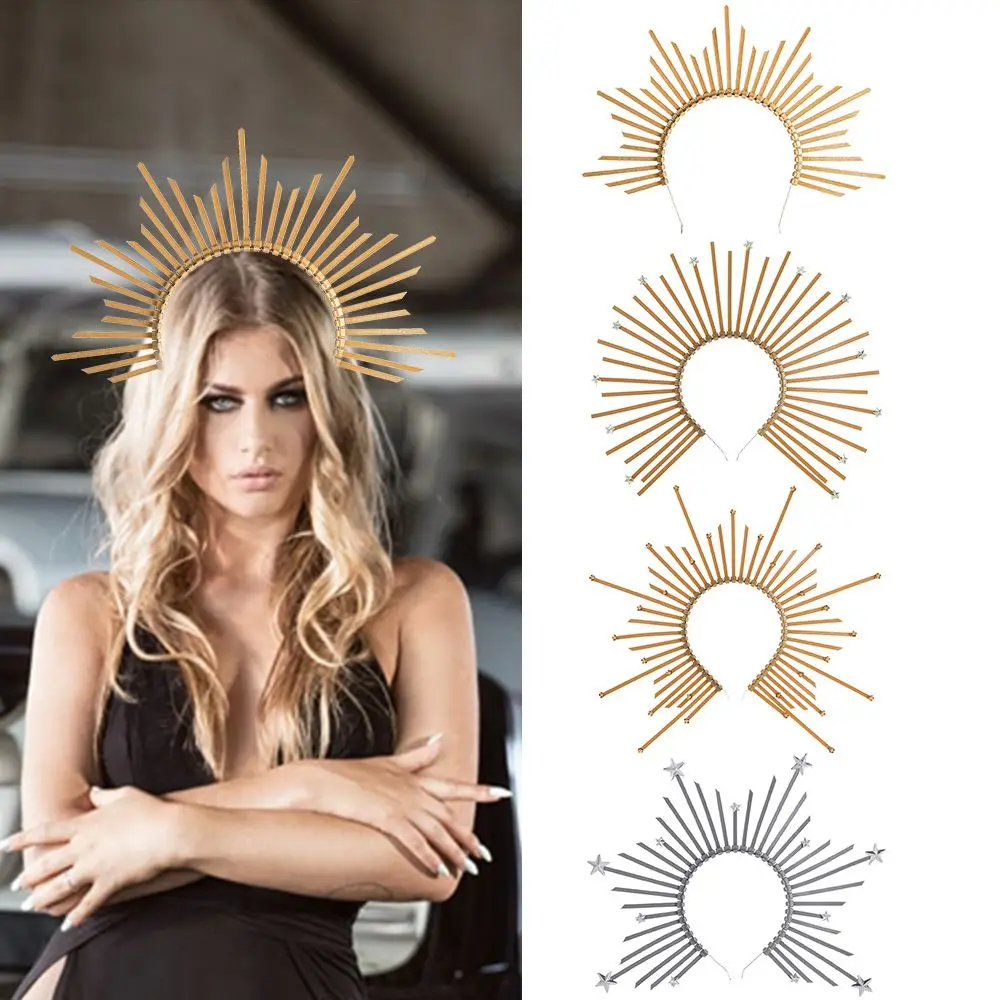 

Cosplay Halo Gifts Zivyes Goddess Headdress Headband Gold Crown Flower Crowns Halo Crown