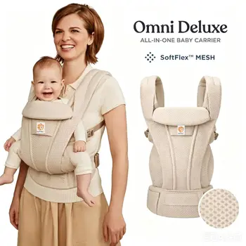 Omni Delux Marsupio ergonomico per bambini Canguro Infantile Tutte le posizioni Sling Wrap Zaino in cotone con rete ad aria fredda 0-36 mesi Egobaby