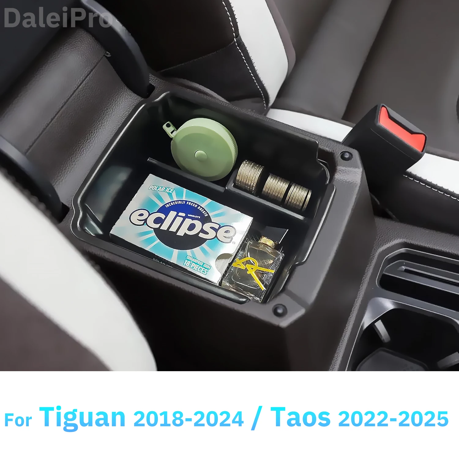 Für Volkswagen Taos 2022-2024 Tiguan 2018-2024 Auto Center Konsole Organizer Fach Sekundäre Armlehne Lagerung Box Taos zubehör – Detail 6