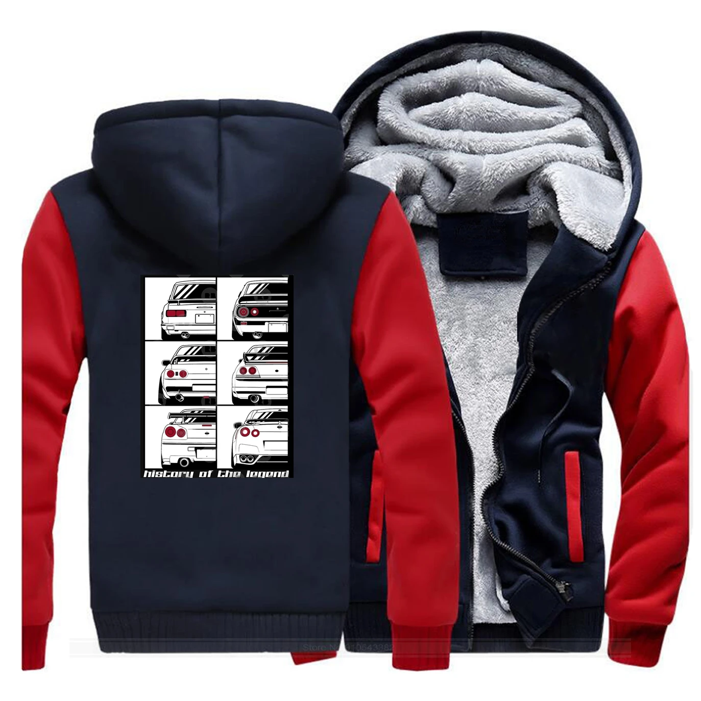

Men's Raglan Hoodies Skyline Graphic Print men Sweatshirt Fleece Warm Brand Zipper Jackets High Quality Autumn Winter Thick Coat