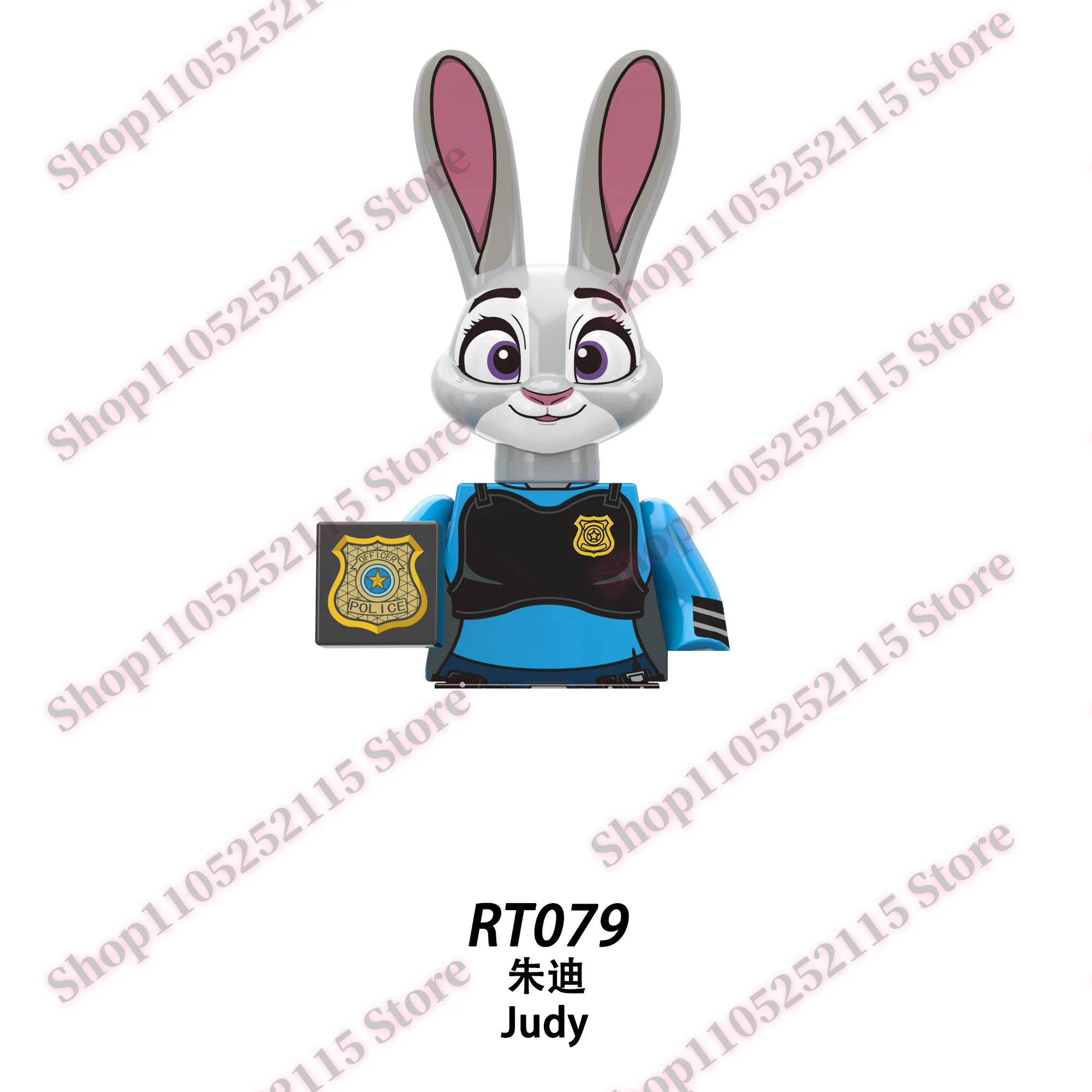 디즈니 빌딩 블록 장난감 Zootopia Story Frozen Stitch Buzz Lightyear Kids 미니 브릭 세트 인형 장난감 수집품 선물 블록