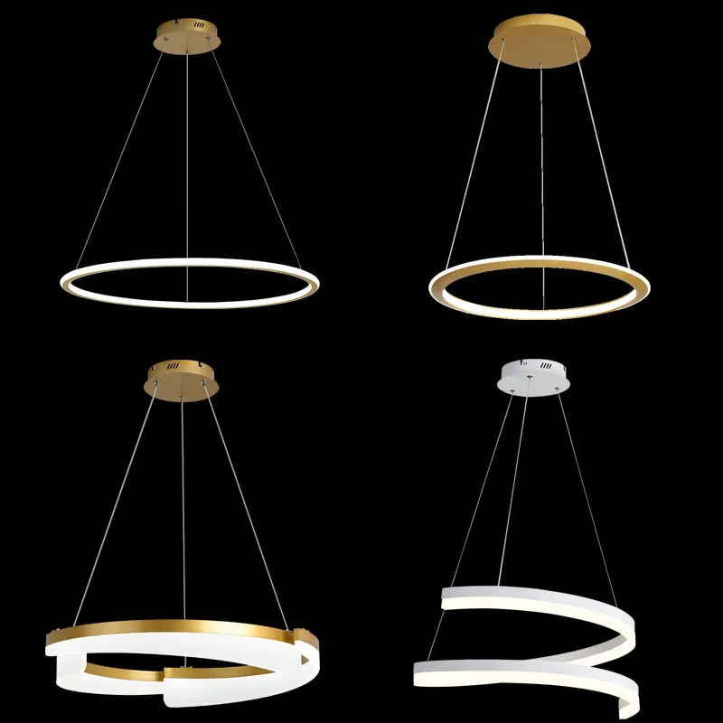 

Modern Led Pendant Lights Fixtures Dining Room Hanging Ring Lamps For Ceiling Suspension Living Room Kitchen Decor Home Lustre