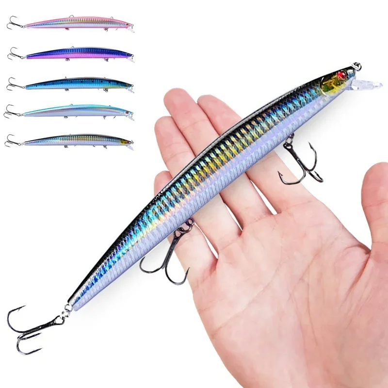 1PC Angeln Lockt Angeln Harten Köder Wobbler Isca Künstliche Pesca Meer Wobbler Schwimmen Köder Big Laser Minnow 18cm/24g – Detail 6