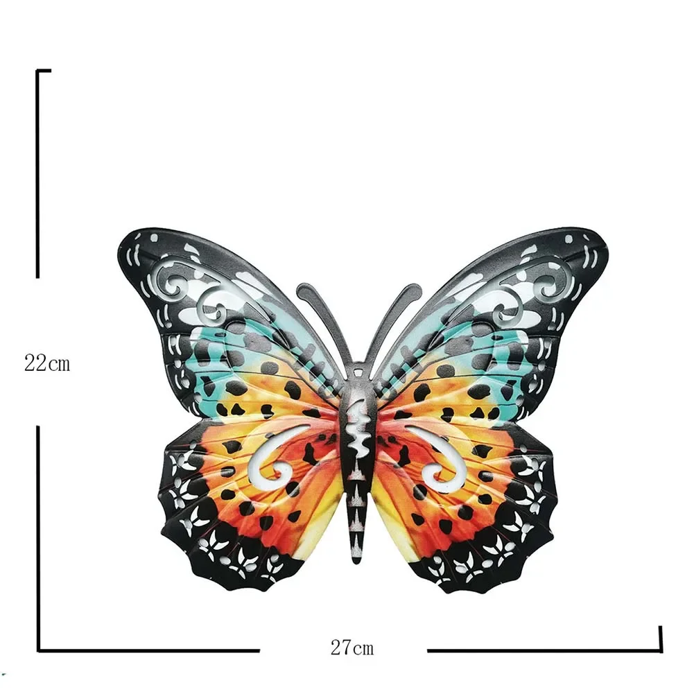 Metal Butterfly Outdoor Large Wall Home Decor Beauty Butterfly On The Wall Fence Shed Garden Decor For Office Garden Patio garden decoration metal wall decor metal butterfly ornaments