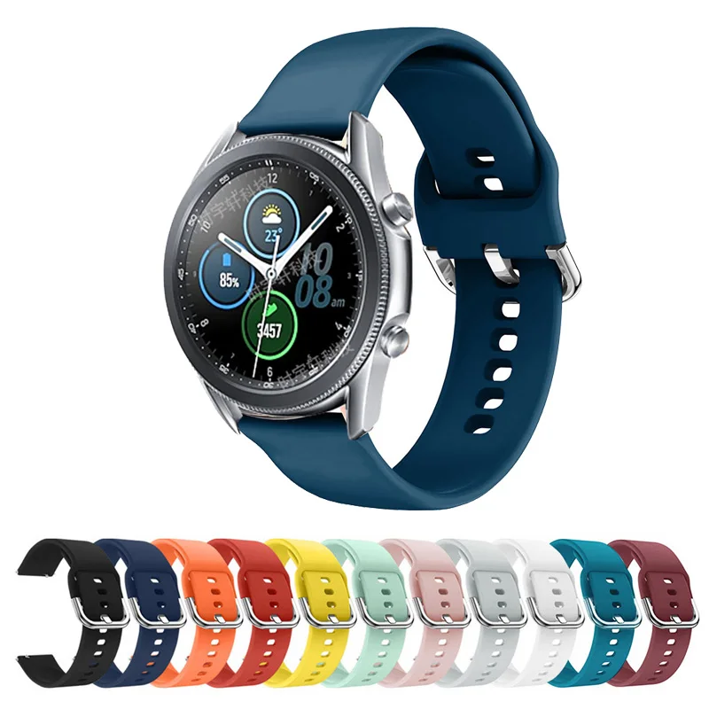 

Ремешок силиконовый для Samsung Galaxy 3 41 мм 45 мм/Watch 42 мм 46 мм, спортивный браслет для Gear S3 S2/Active 1 2 Correa, 22 мм 20 мм