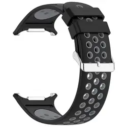 Dual-Tone Silicone Sports Strap Bracelet for Watch Ultra 47mm (Black Gray)
