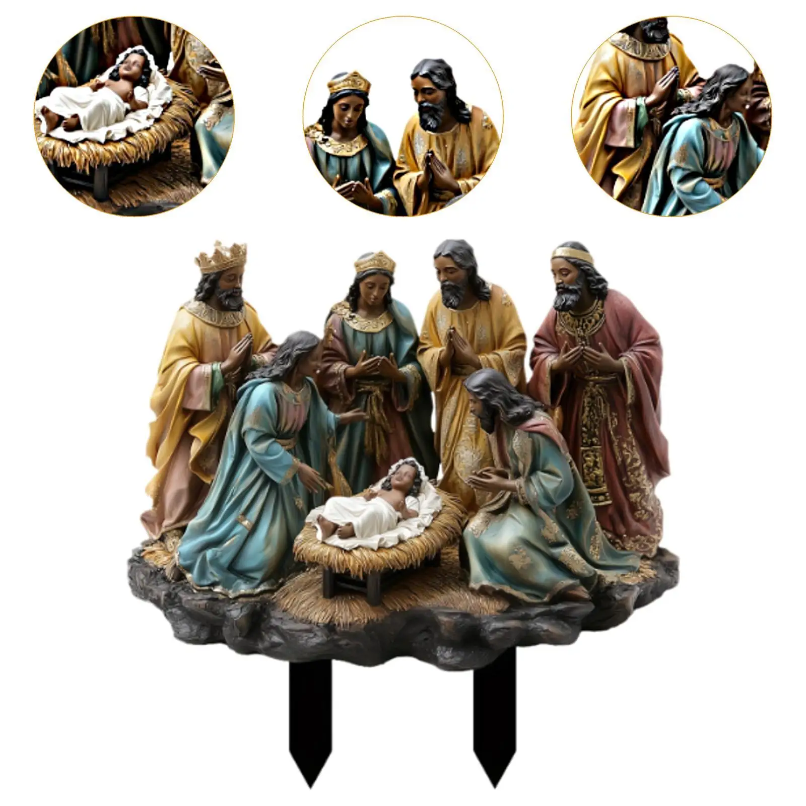 Christmas Yard Sign Stake Decor Flowerbed Decor Walkway Patio Landscape 2D Party Acrylic Decor Lawn Jesus Nativity Scene Stake Christmas Yard Sign Stake Decor Flowerbed Decor Walkway Patio Landscape 2D Party Acrylic Decor Lawn Jesus Nativity Scene Stake