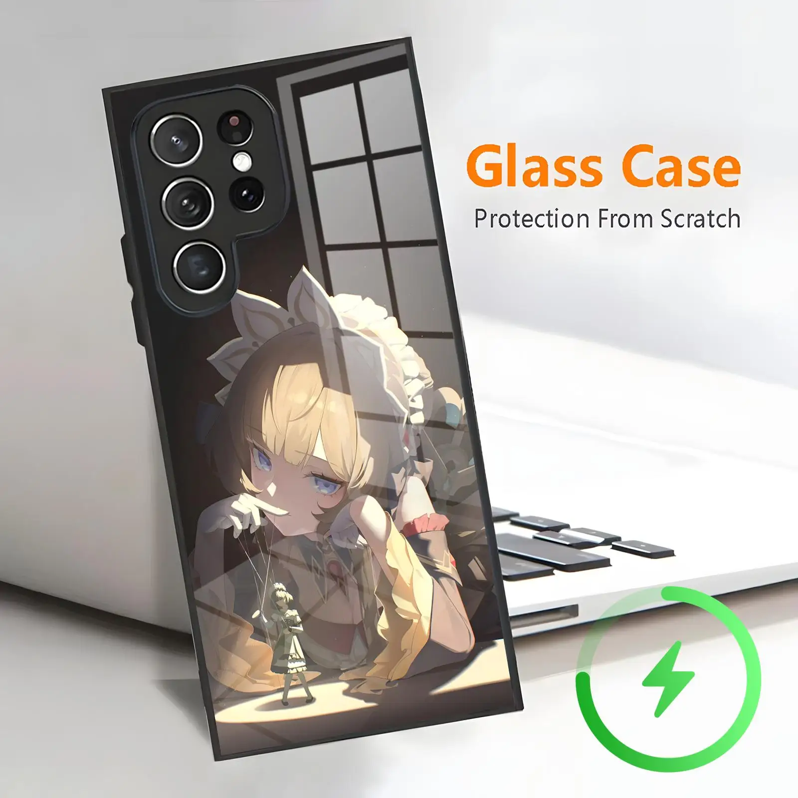 Genshin Impact Sandrone Magnetic Glass Phone Case