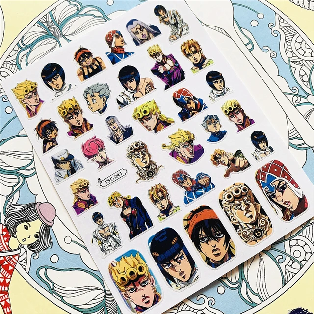 TSC-119 TSC-282 TSC-130  Japanese hot blooded anime 3D Back glue Nail Art Stickers Decals Sliders Nail ornament decoration TSC-241