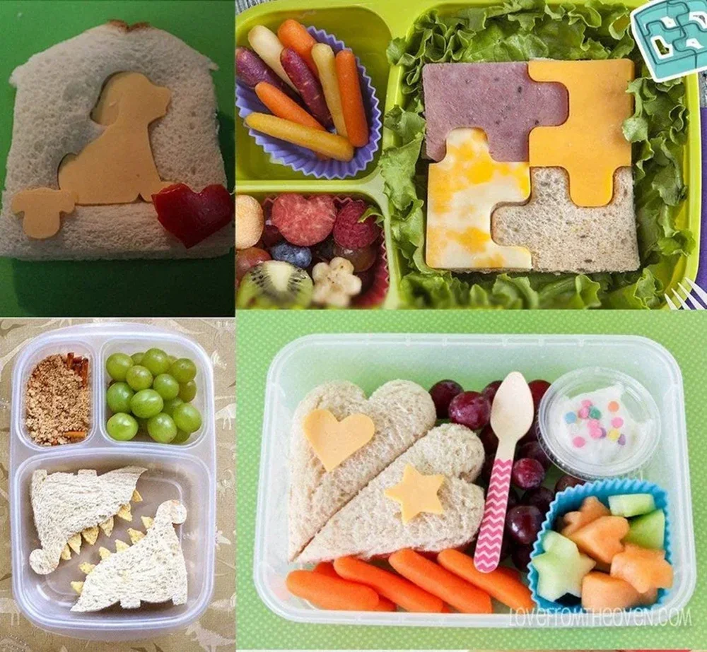 Kids Sandwich Cutter Bread Mold Lunch DIY Sandwich Cutter Mould Lunch Boxes Accessories Food Cutting Die Bread Biscuits Mold