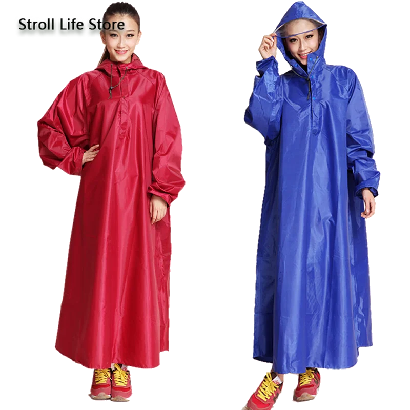 

Long Raincoat Women Adult Big Size Rain Poncho Red Electric Motorcycle Outdoor Rain Coat Hiking Windbreaker Impermeable Gift