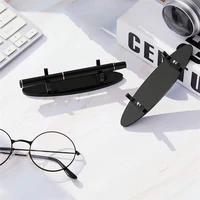 1pc Desk Pencil Holder Pen Holder Transparent Black Pen Display Stand Clear Stationery Fountain Pen Rack 2