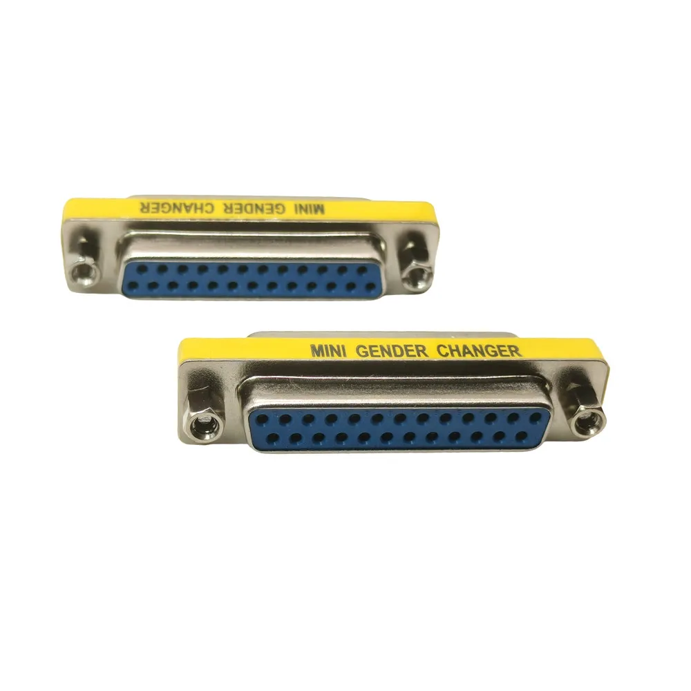 DB25 D-Sub 25pin Connectors Mini Gender Changer Adapter RS232 Serial Connector Male To Male Female To Female 1pc electrical terminal connector