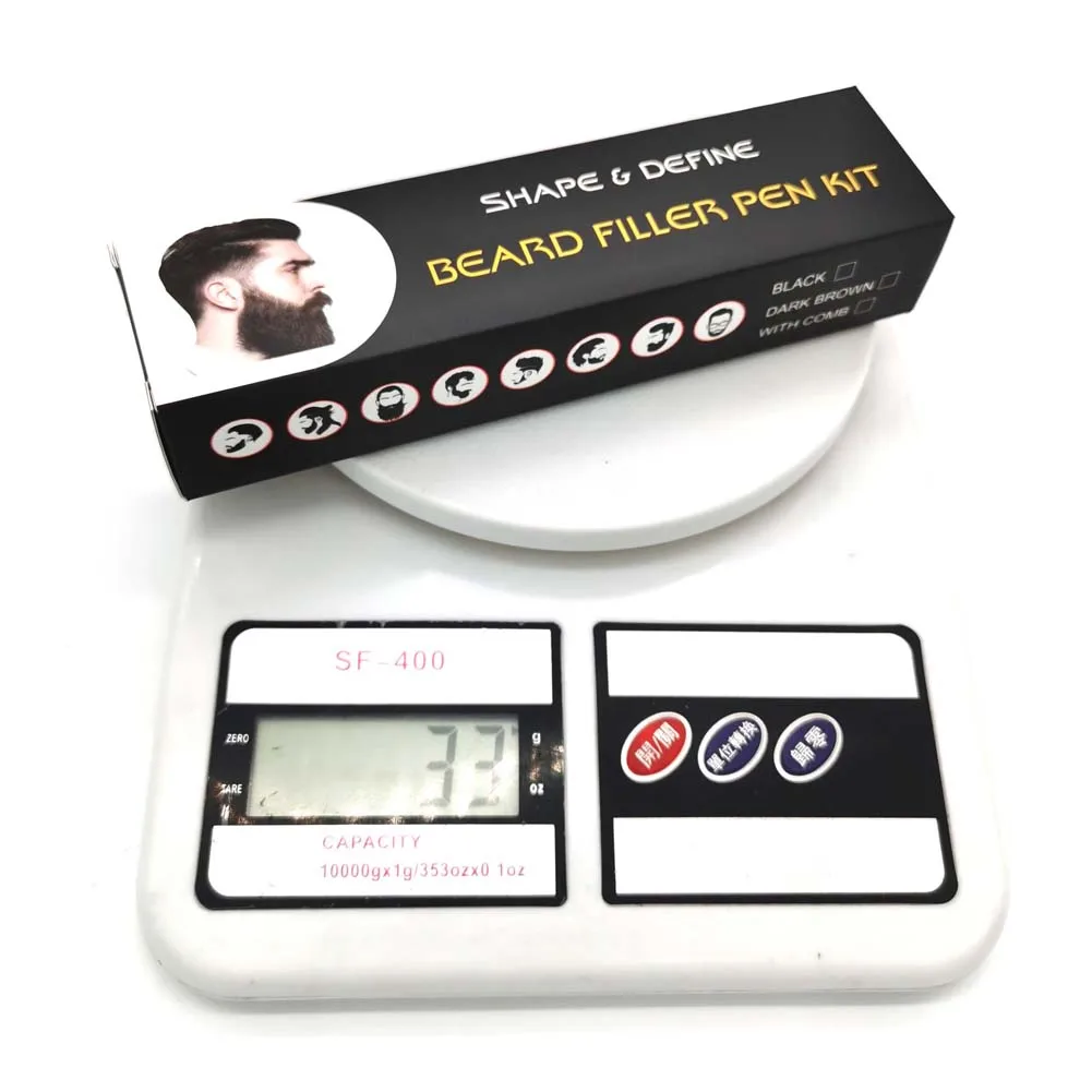 Four Prong Beard Pen Beard Filler Pencil Brush Waterproof Moustache Shaping Coloring Shaping Tools Enhancer