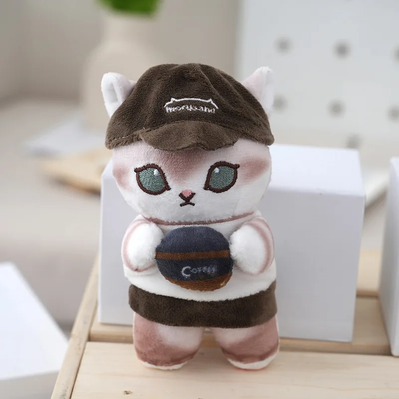 Wholesale 14pcs/lot 14cm Cute Shark Cat plush toys keyring key chain pendants animal cat dolls one week gifts 5