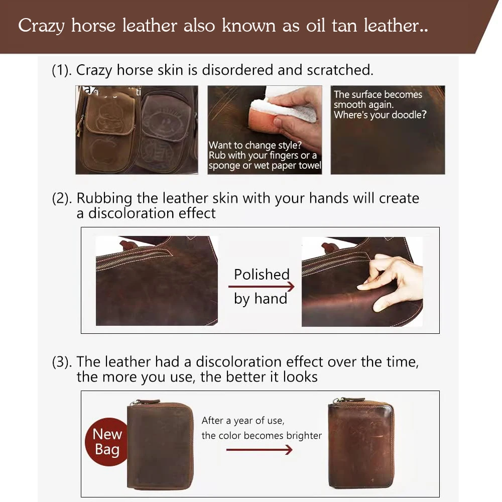Premium Crazy Horse Oil-Tanned Leather Sheets