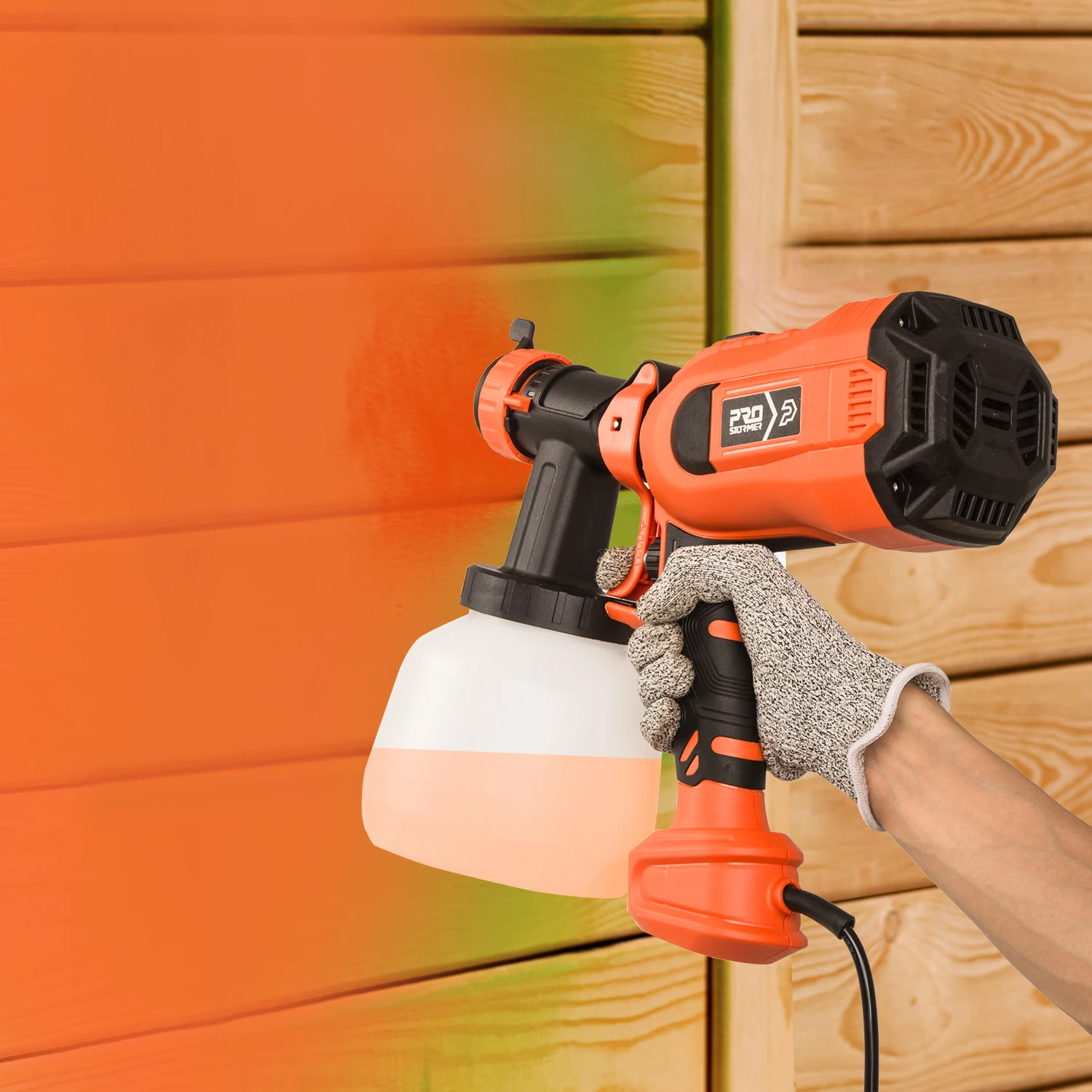 750W Electric Spray Gun 4 Nozzle Sizes 1200ml HVLP Household Paint Sprayer Flow Control Easy Spraying by PROSTORMER 5