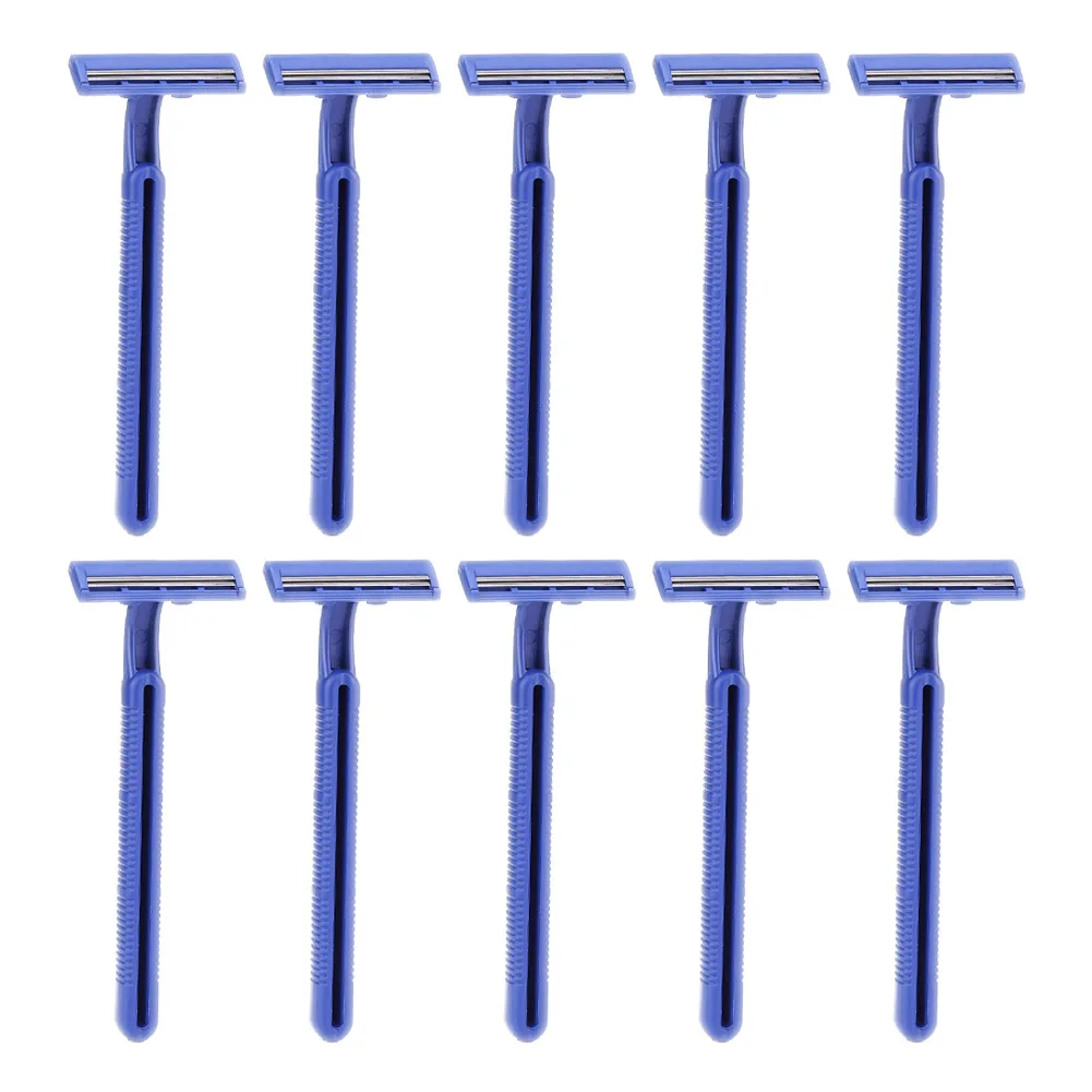 Lubricating strip twin blade disposable shaving razors stainless steel razor blade beard shaver for men travel hotel 100Pcs/pack razor blades razor shaver razor parts shaver replacement head