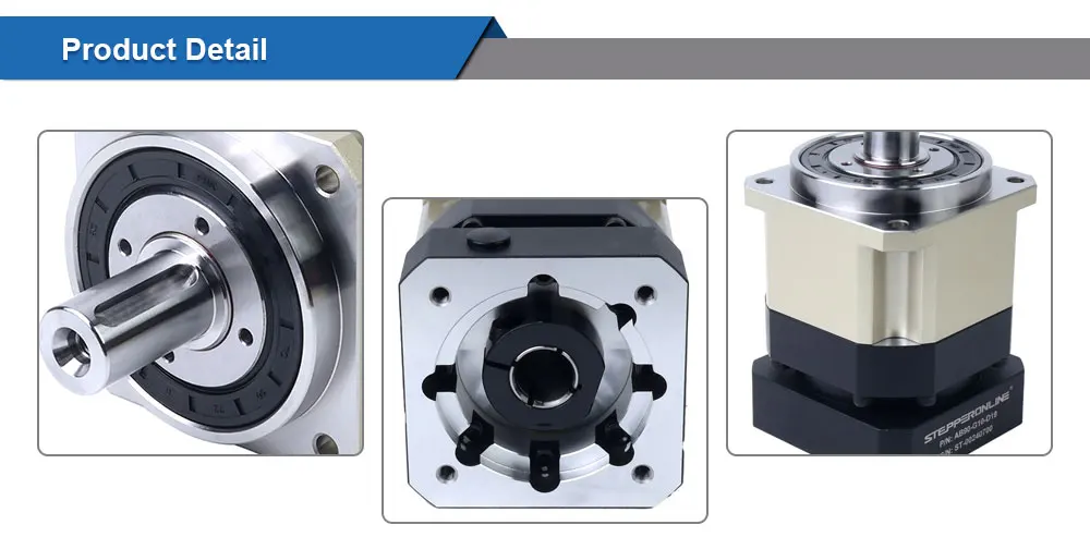 Description Picture 6 of itemSTEPPERONLINE Motor Gearbox Helical Planetary Reducer 90mm Backlash 5arcmin Gear Ratio 5:1/10:1 19mm Input for 80mm Servo Motor