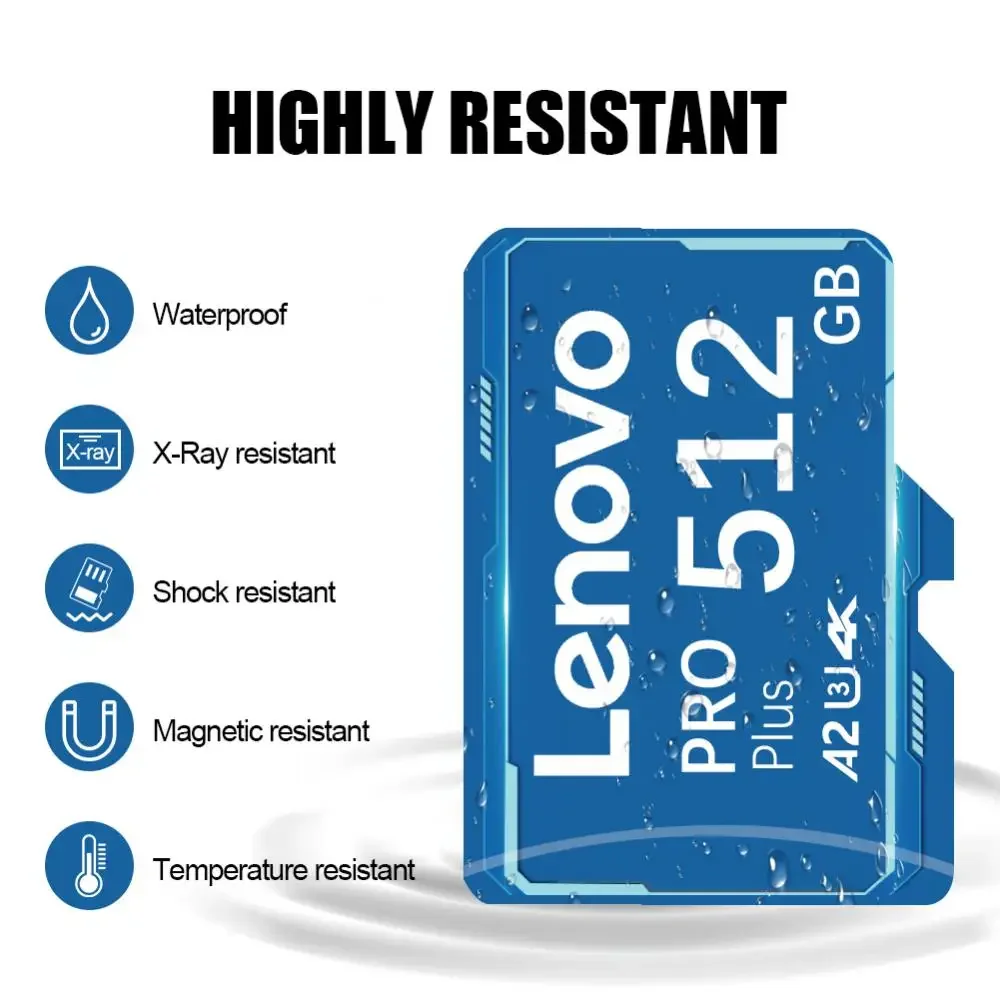 Lenovo 2TB High Speed Micro TF SD Card V60 SD Memory Card Class10 SD Card 1TB 512GB 256GB 128GB For Smartphone Camera Drone