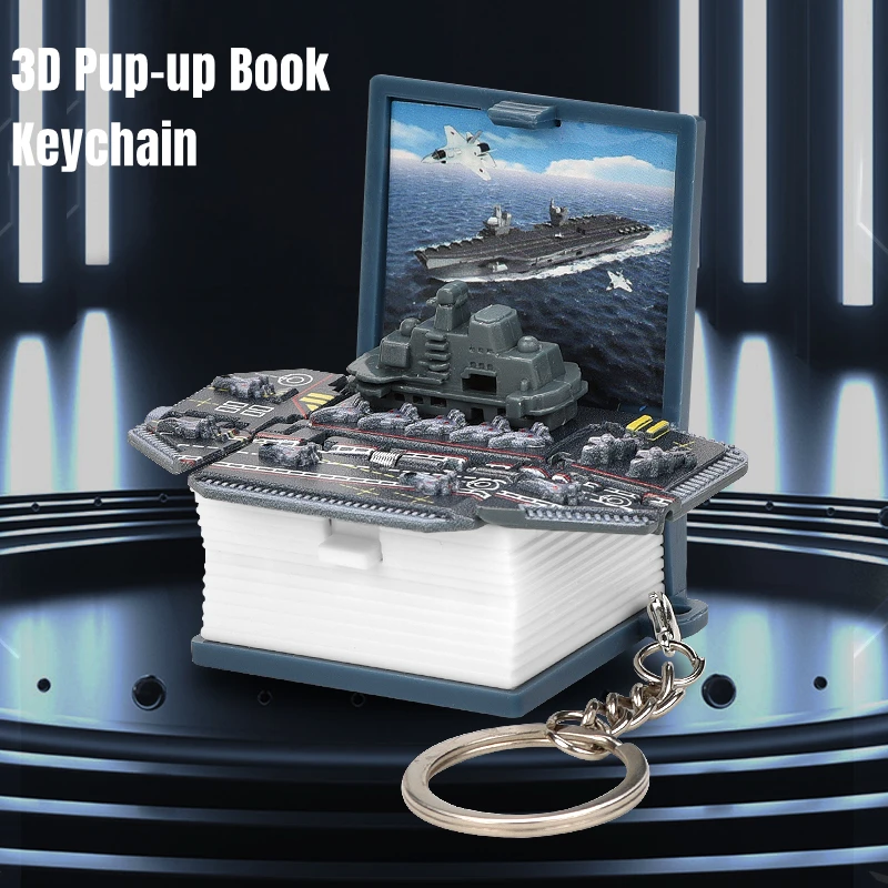 3D Foldable Book Aircraft Carrier Model Hidden In The Book