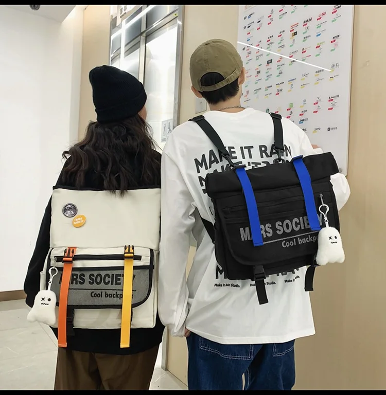 2023 Fashion High-capactiy Vintage Backpack Japanese Multifunctional School Bags For Boys Gilrs Casual Messenger Crossbody Bag