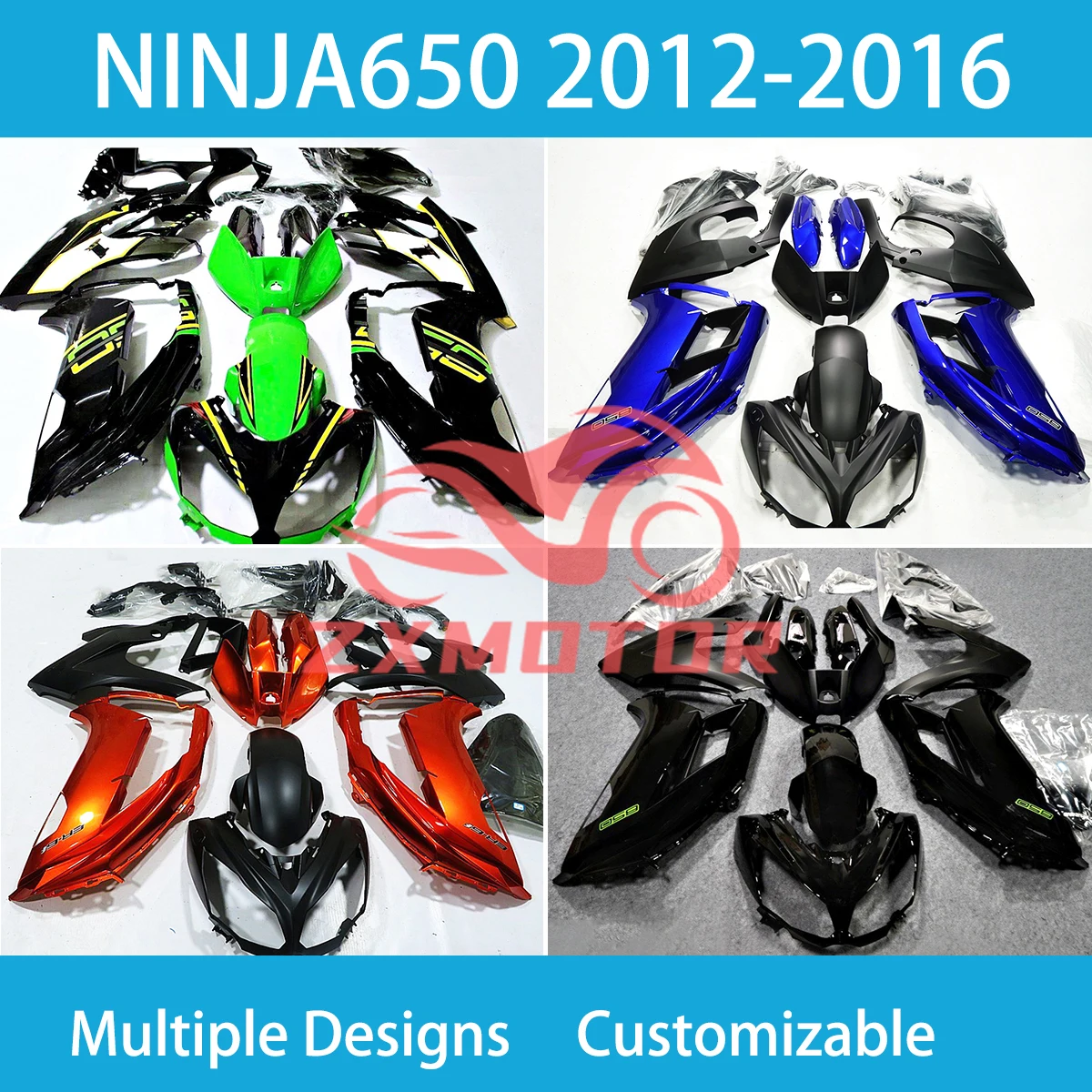 

Обтекатели для KAWASAKI NINJA650 2012 2013 2014 2015 2016 запасные части для кузова мотоцикла размером 12-16