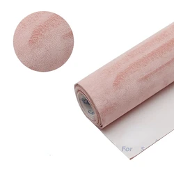 Colorful Self-Adhesive Suede Fabric Roll for DIY Projects and Interior Decor (Pink)