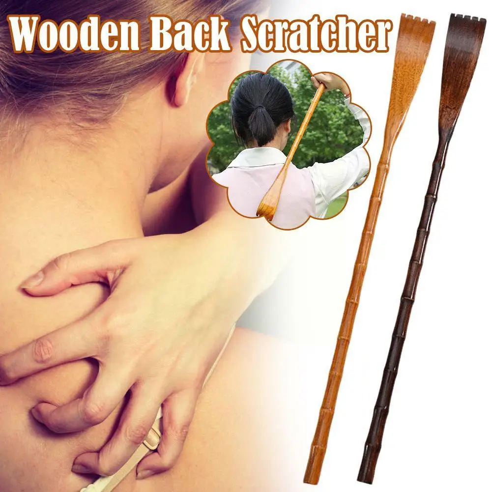 Long Handle Wooden Back Scratcher Massager Back Scratching Health Rake HouseholdWooden Products Body Massage E6Z9 pet hair remover set carpet rake for pet hair removal adjustable long handle cat dog hair broom reusable fur lint remover