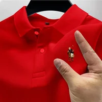 Polo décontracté pour hommes, streetwear d'été, manches courtes, hauts décontractés pour affaires, vêtements respirants à séchage rapide, polo S-4XL 1