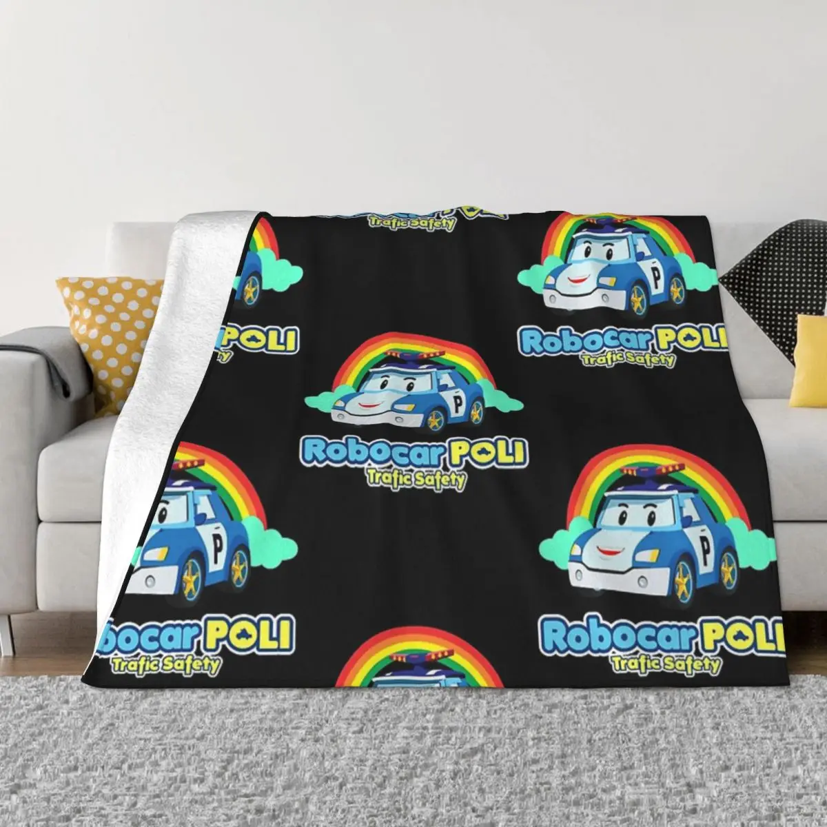 Robocar Poli 2 Una Coperta In Micro Pile Ultra-Morbida