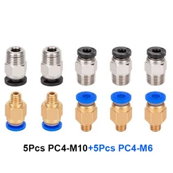 Premium Pneumatic Fitting Set - 10-Piece Bundle (10Pcs Mixed Size)