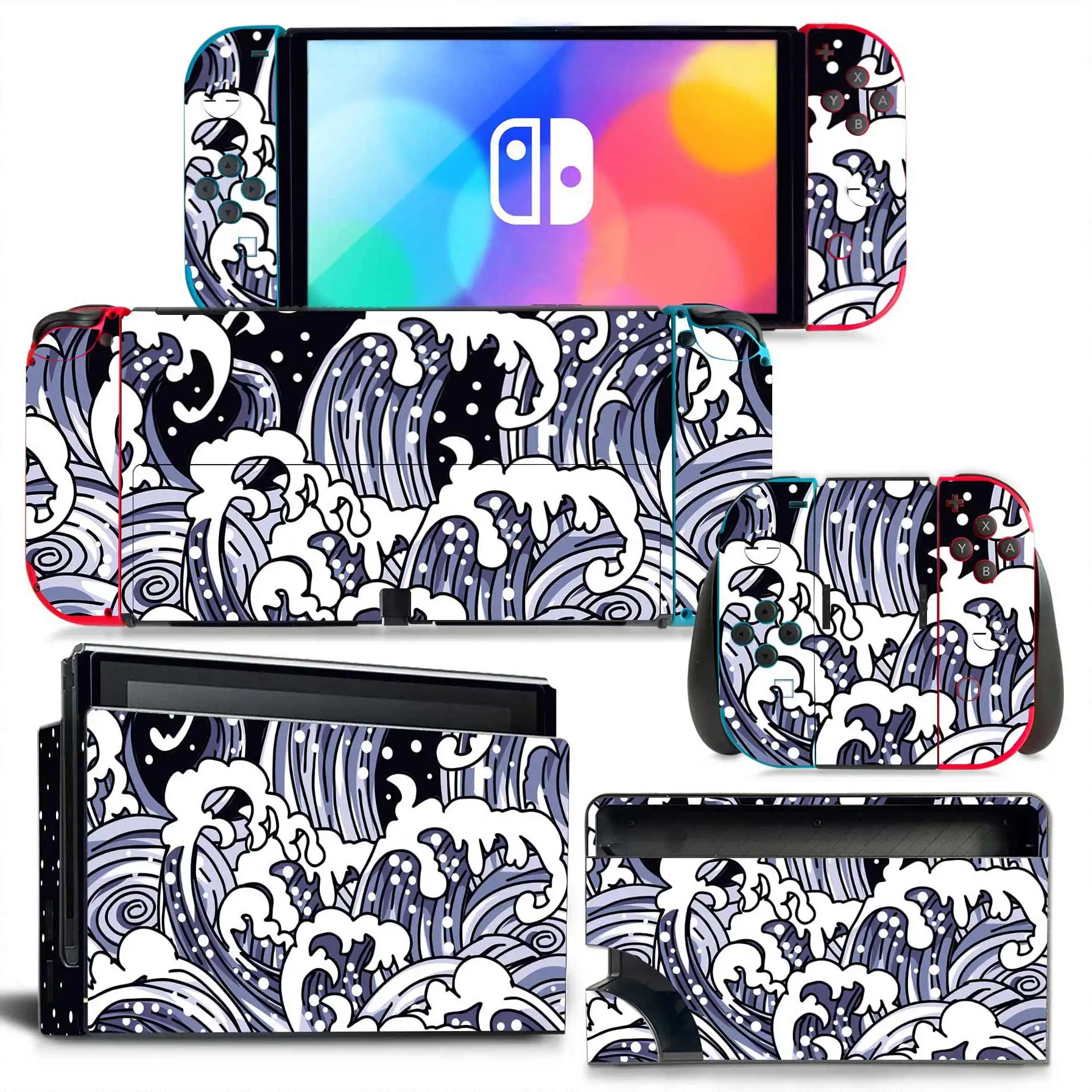 1071 Switch Oled Skin Sticker Decal Cover Per Switch Console Oled Dock Joy Con Wrap Full Wrap Skin Ns Oled Viny