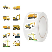 500Pcs Construction Vehicle Sticker Roll For Kids Reward Encourage Sticker For Labels Thank You Sticker Kids Toys 2