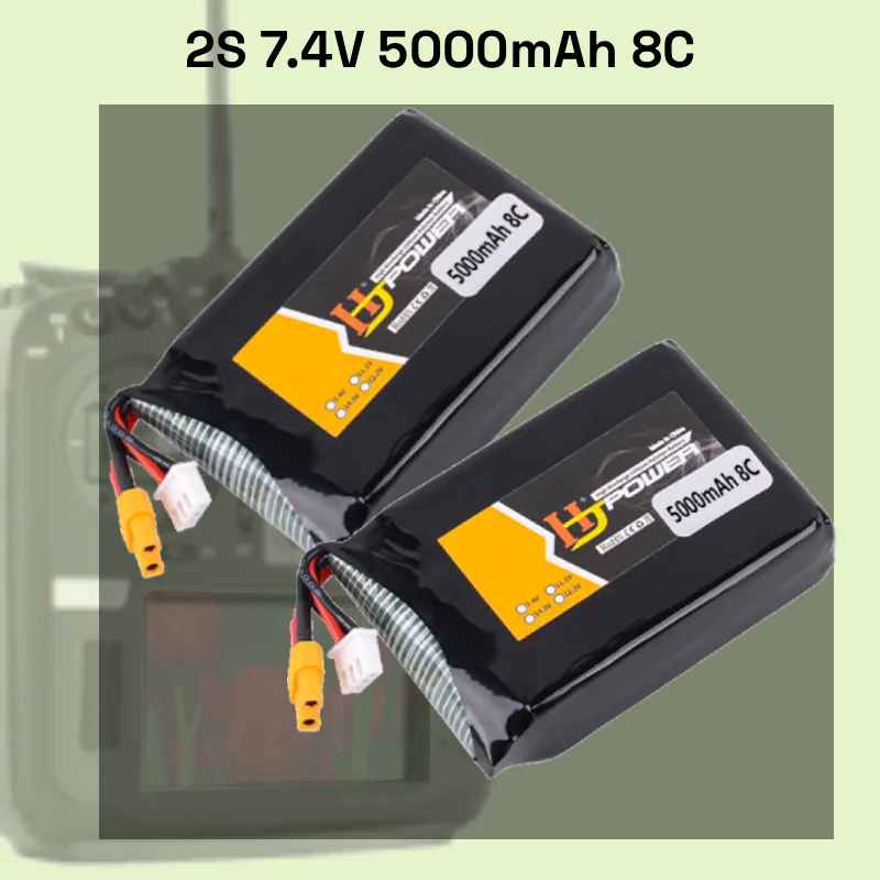 Drone FPV Radio ELRS 7.4V Li-ion Batterie 1/2 Pcs + Chargeur