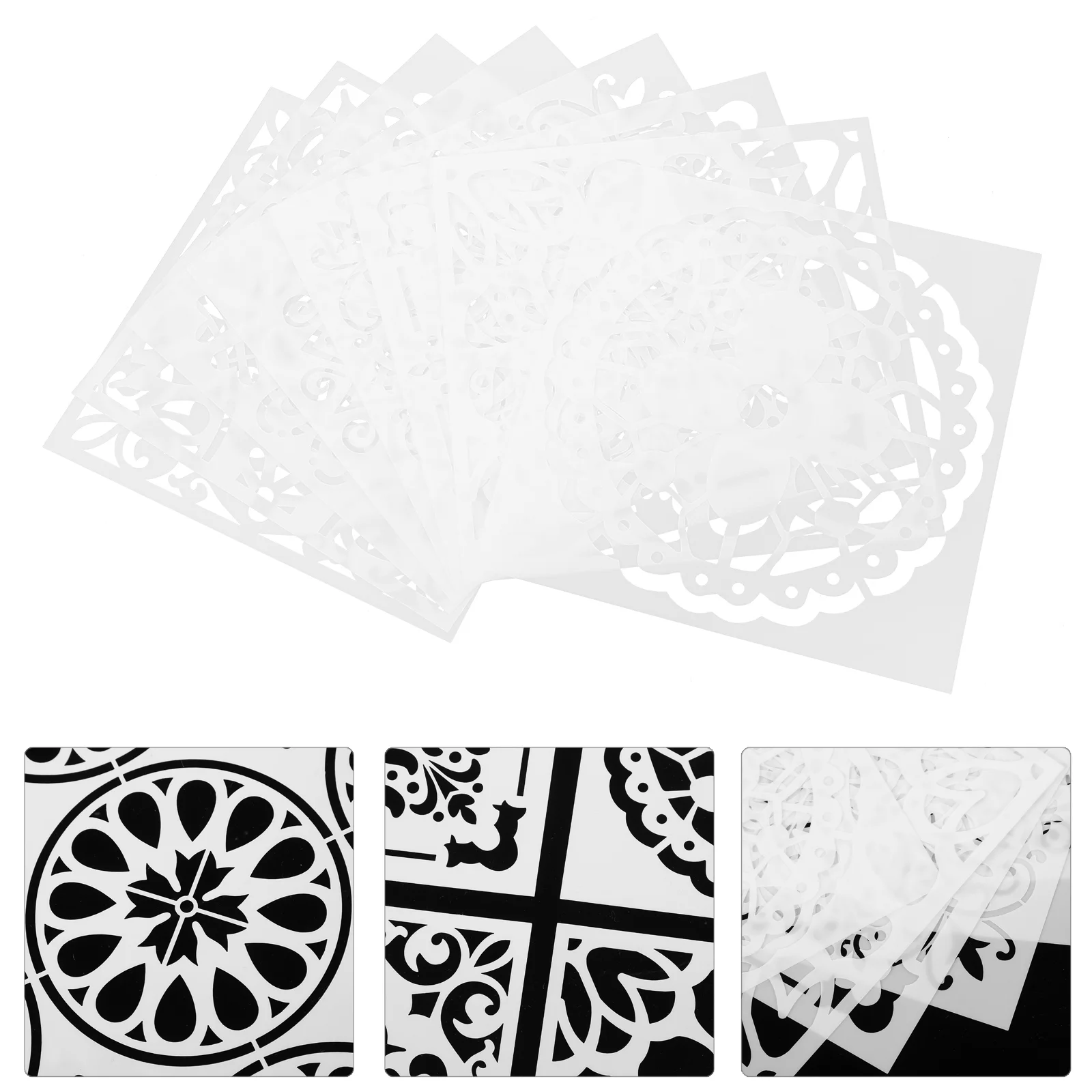 

Reusable Stencils Set Hollow Out Mandala Painting Stencil Flower Drawing Stencil Floor Wall Flower Drawing Stencils Spray