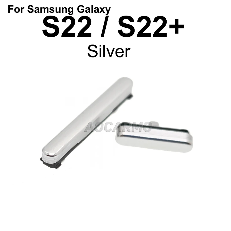 삼성 갤럭시 S22 S22+ 플러스용 Aocarmo 사이드 버튼 전원 켜기/끄기 볼륨 키 스위치 SM-S901 S906