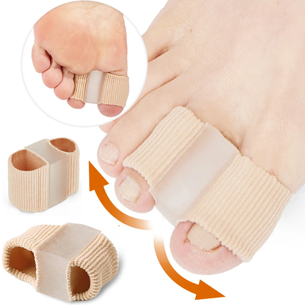 Toe Separators Toe Corrector Toe Spreader Finger Toe Separator Toe Straightener Gel Pad Elastic Reusable Bunion Corrector For Women Foot Care 1pcs