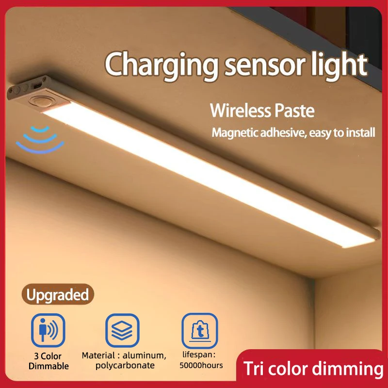 Motion Sensor Light Led Night Light Led Motion Sensor Light Led Cabinet Light Under Cabinet Light Cabinet Lights Led Cabinet Lights Motion Sensor Lights Rechargeable Light Bulbs Dimmable Led Cabinet Lights USB Rechargeable Lamp Motion Sensor Closet Lamps Night Light for Kitchen Bedroom Wardrobe Indoor Lig