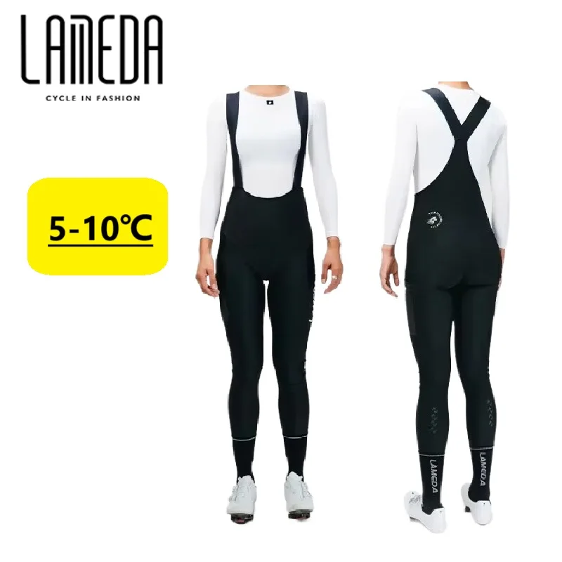 Lameda Winter Women's Fleece Warm Cycling Pants, Windproof Comfortable Cycling Trousers Road Bike Trousers With Ei Pant Pads